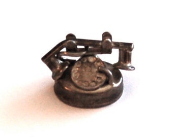 Vintage Sterling Telephone Charm