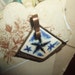 Vintage Copper and Porcelain Star Fish Brooch