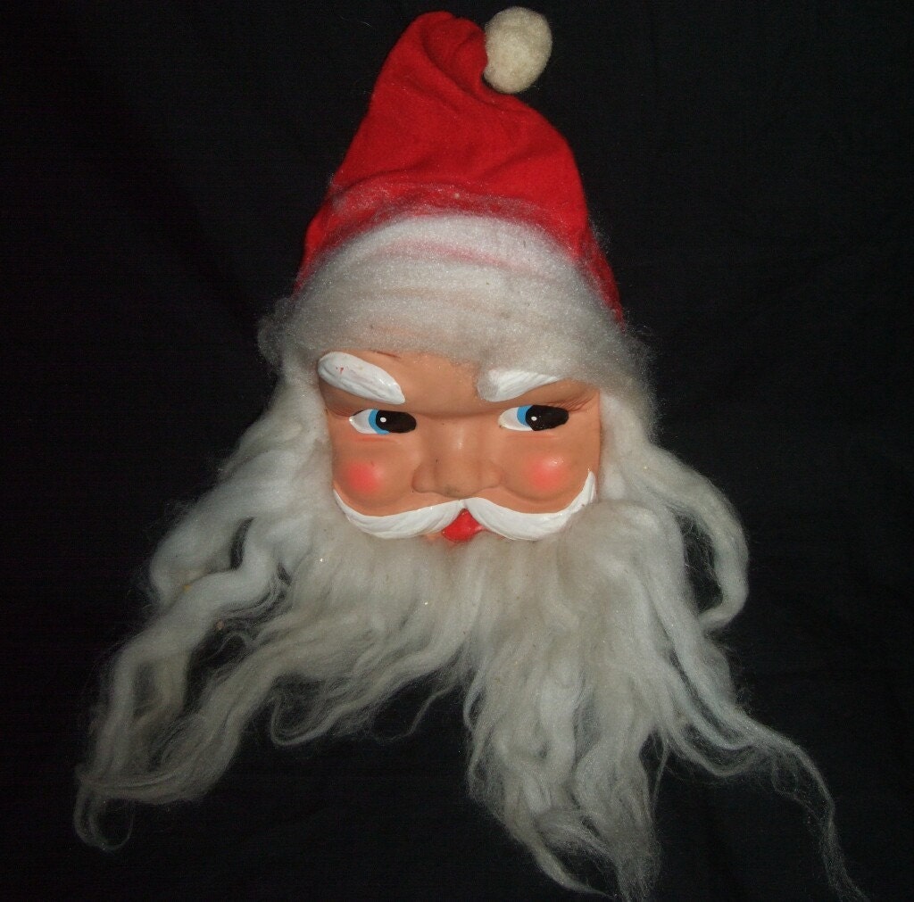 Vintage santa face with beard