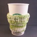 Handmade Coffee Cup Cozy Sleeve Knit Multi-Green and White fits a Short or Grande Sized Coffee-to-Go BONUS Muslin Drawstring Carry Bag