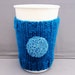 Glitter Glam Coffee Cup Cozy - Sapphire Blue Sleeve Teacher Office Gift under 25