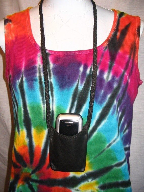 Leather Cell Phone Pouch Smart Phone Carrier Custom I Phone