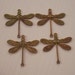 Vintage Brass Dragonfly Findings