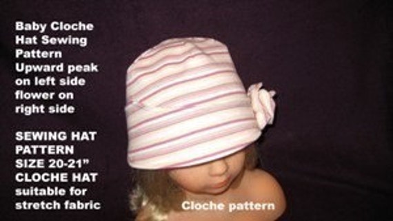 cloche hat sewing pattern white cloche red flower - ecrater