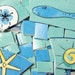 ON SALE--Jellyfish--Fish Mosaic Tiles-100 PIECES.
