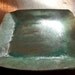 Iridescent Blue Green Square Plate / Tray