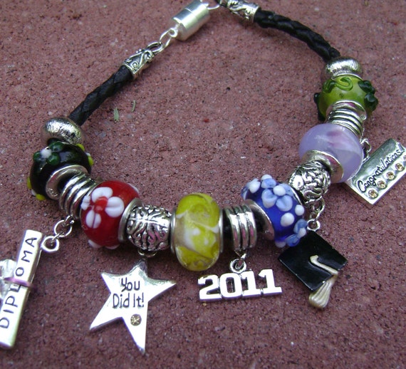 Pandora Graduation Bracelet by PetalsNThings on Etsy