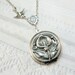 Silver Locket Necklace - Silver Calla Lily Flower - Jewelry by BirdzNbeez BIG ANNIVERSARY SALE