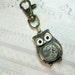 Brass Steampunk OWL KEYCHAIN - The ORIGINAL Owl Keychain - Watch Parts Owl Jewelry by BirdzNbeez - Wedding Birthday