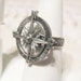 Silver Ring - Silver Compass Ring - Jewelry by BirdzNbeez BIG ANNIVERSARY SALE