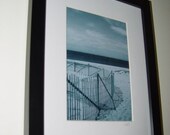 Items similar to Black and white framed photo - Beach Scene on Etsy