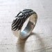 SALE-Peacock Band Ring In Sterling Silver