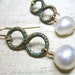 Vintage Lemniscate Freshwater Pearl Earrings