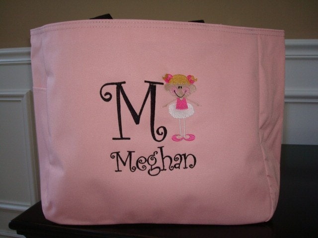 personalized ballet tote