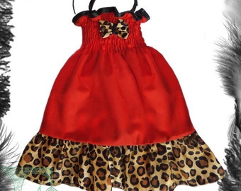Baby child Leopard Print Rockabilly Summer Dress