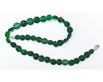 Antique Glass Beads: Sandcast Green from Ghazni, Afghanistan- Item 6