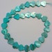 1 15 inch strand painted aqua/turquoise shell beads