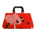 Handbag with sweet trees on red