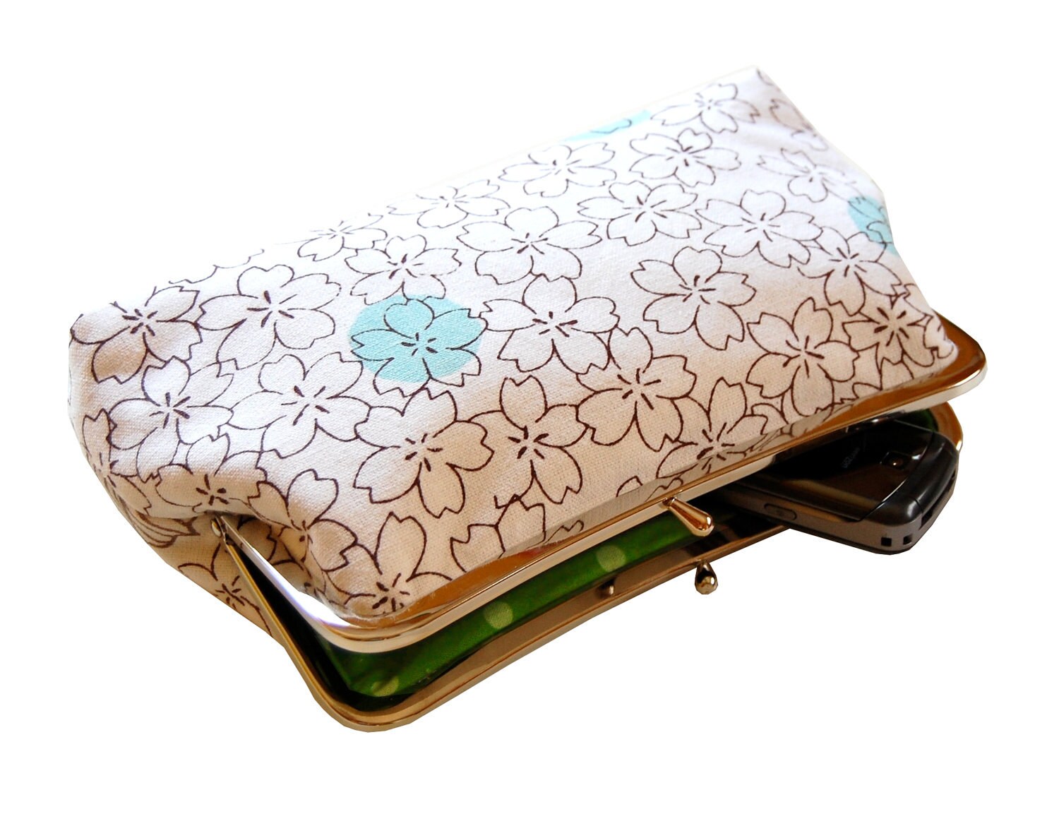 Clutch purse in summer butterfly