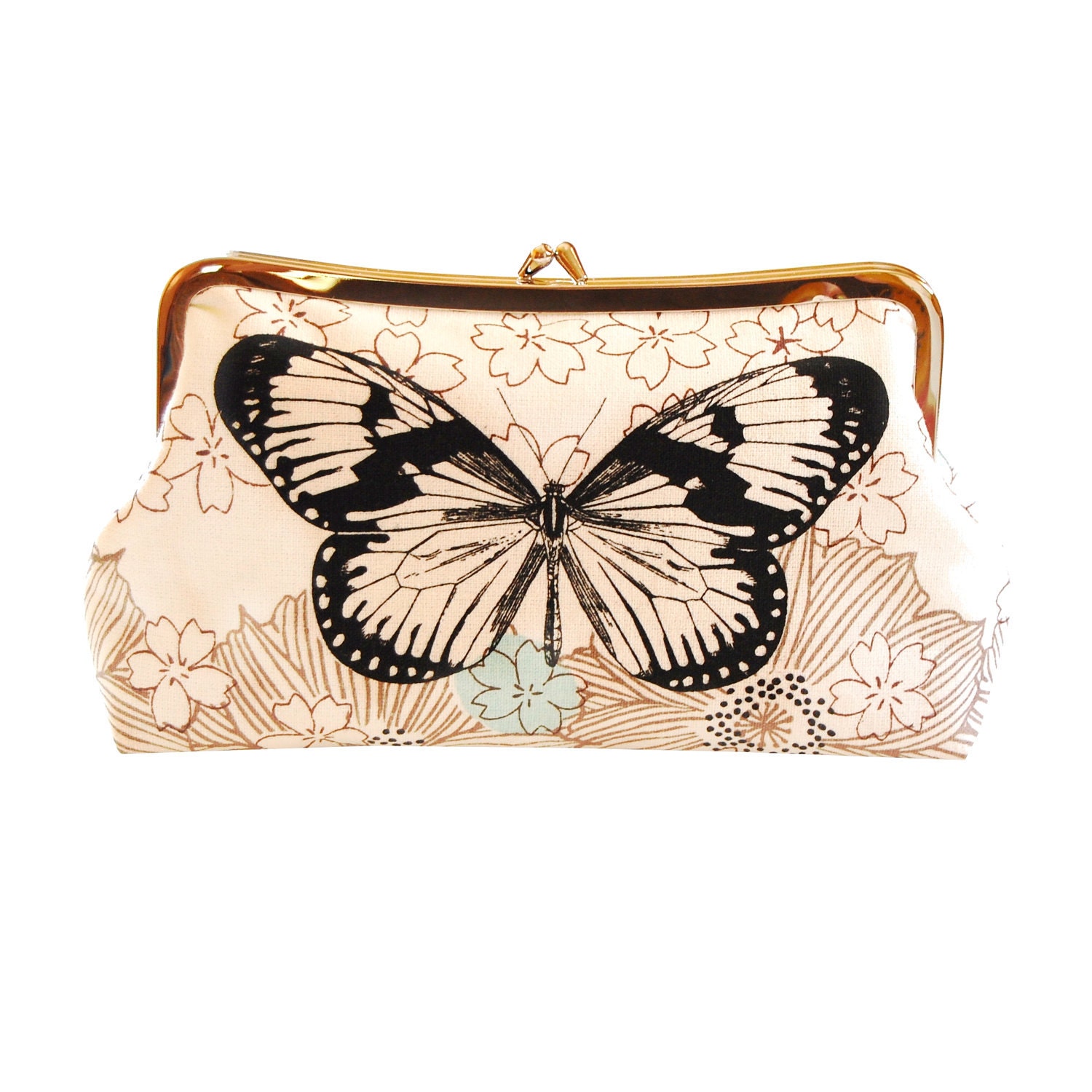 Clutch purse in summer butterfly