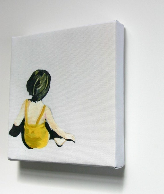Girl In The Yellow Suit canvas print