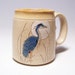 Great Blue Heron Pottery Coffee Mug Limited Series 178 (microwave safe) 12oz