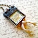 Book Necklace Miniature Book Pendant Glass Journal Collage Art Journal Jewelry Tiny Journal Book Charm Gift For Writer Gift for Book Lover