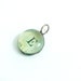 Round Glass Letter E Bauble Initial Monogram Soldered Charm Pendant Personalized Jewelry