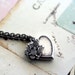 army. heart locket necklace. silver ox