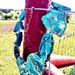 Turquoise blue sediment jasper slab statement necklace