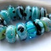 Lampwork Glass Beads - bright tropical turquoise treasures - Handmade Glass Bead Set from Ellen Dooley SRA (14)