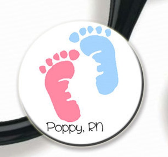 Stethoscope ID Tag Personalized Name Pink and Blue Baby