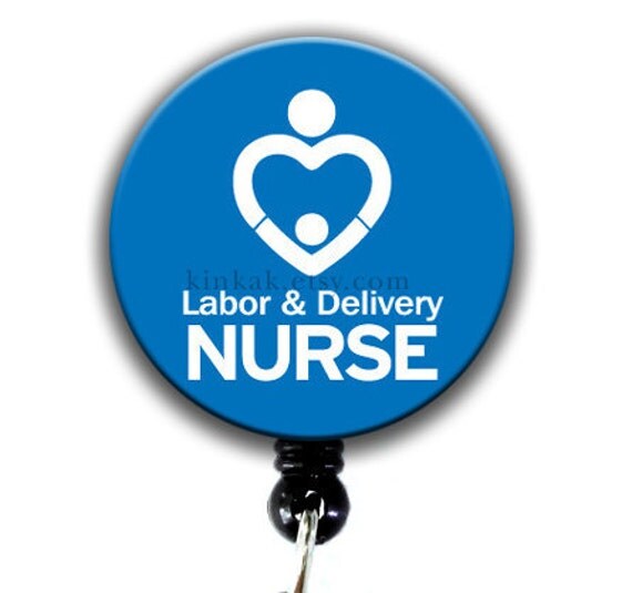 Items similar to Badge Holder Labor and Delivery Nurse Pink or Blue