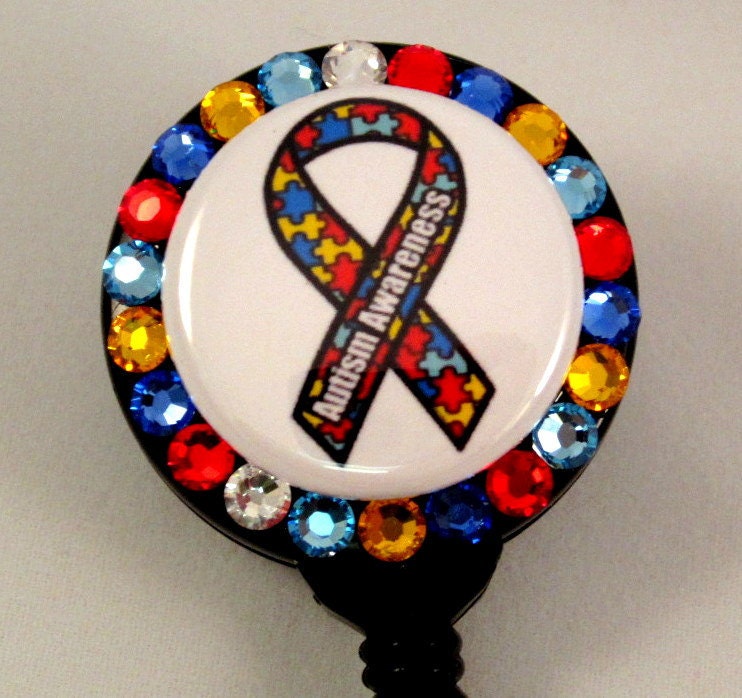 Autism Awareness Retractable ID Badge Holder by GoodGirlGoneBadge