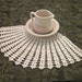 Vintage Crocheted Doily - Handmade White Fan