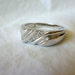 10K WHITE GOLD 4 STONE .15 CTW DIAMOND RING SIZE 10.5