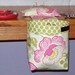 Thread Catcher, Scrap Caddy, Scrap Bag, Pin Cushion for use if you sew, quilt, scrapbook, knit, crochet, embroider, or make jewelry - Amy Butler Midwest Modern Fresh Poppies - With New Rubberized Gripper Strip