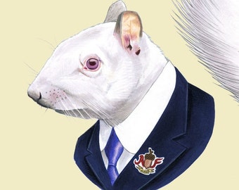 stuffed albino squirrel