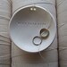 WITH THIS RING ring bearer bowl with tiny text - wedding or commitment ceremony dish - the original modern heirloom
