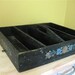 Vintage Wooden Silverware Tray - Black Shelf