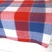 Vintage Tablecloth - Plaid - Red, White and Blue