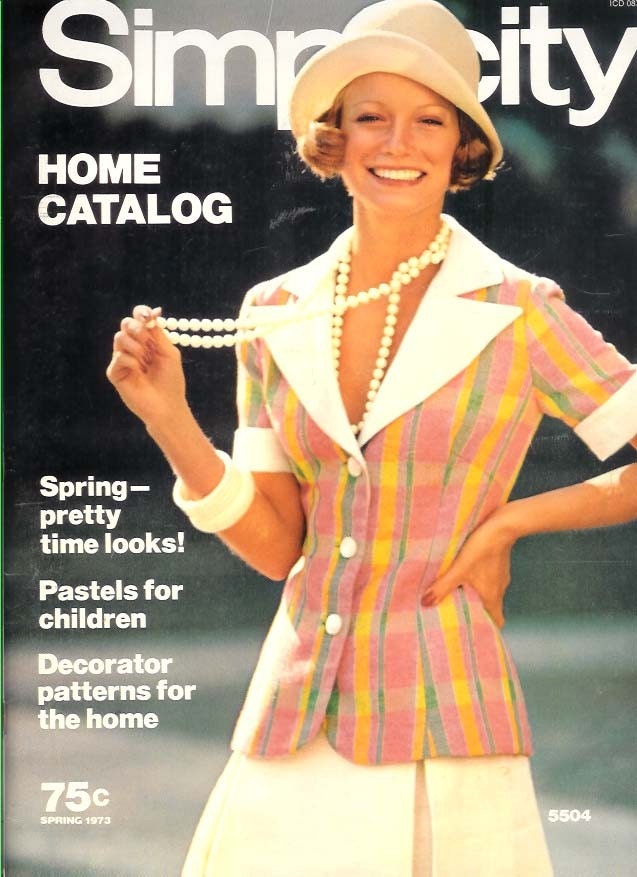 Vintage 1970s Simplicity Home Sewing Pattern Catalog Spring