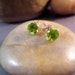 Genuine Peridot 6mm Stud Earrings