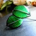 Emerald leaf earrings