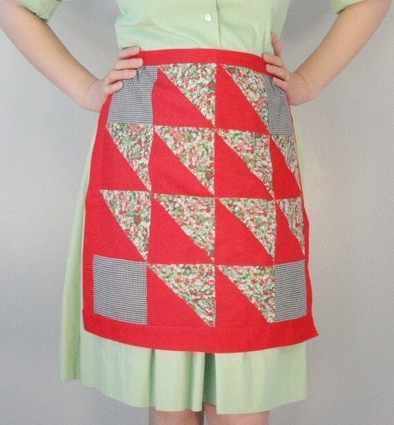Pattern For Triangle Apron | items similar to vintage apron with pieced triangle Pattern For Triangle Apron | items similar to vintage apron with pieced triangle