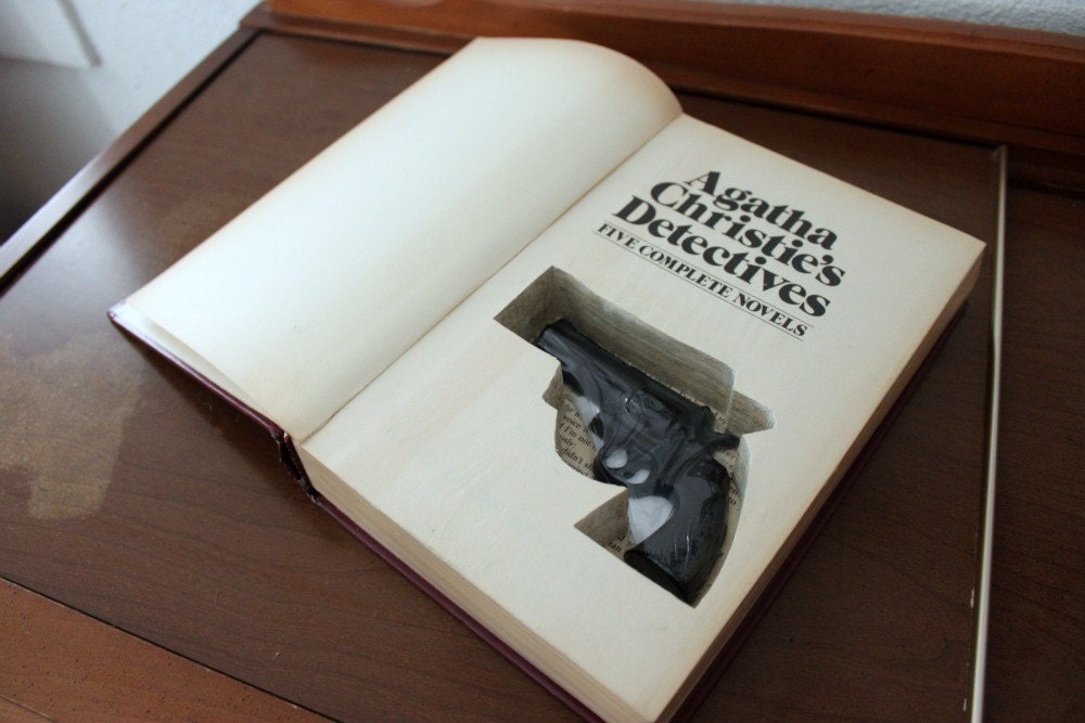 hollow book pistol soap safe ''agatha christie's