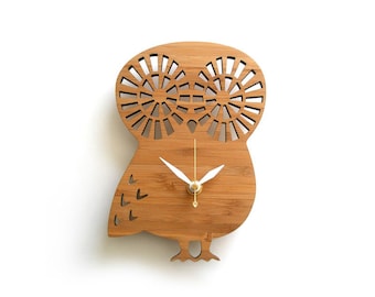 Whimsical Wooden Fawn Wall Clock Perfect for Nursery Kids Room