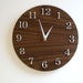 11" Modern Wall Clock - Standard - Walnut finish