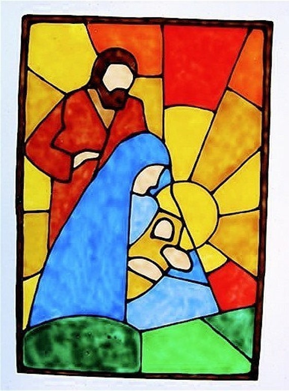 Stained Glass Nativity Quilt Pattern