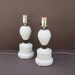 RESERVED - Milk Glass Lamp Pair - Hobnail Glass - Vintage Milkglass Table Lamps